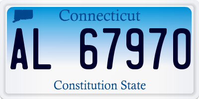 CT license plate AL67970
