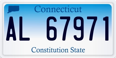 CT license plate AL67971