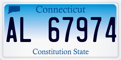 CT license plate AL67974