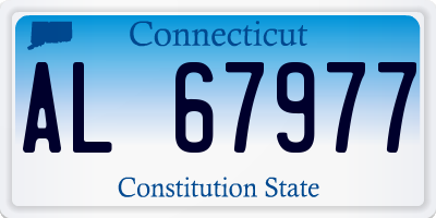 CT license plate AL67977