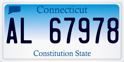 CT license plate AL67978