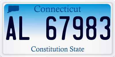 CT license plate AL67983