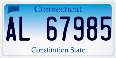 CT license plate AL67985