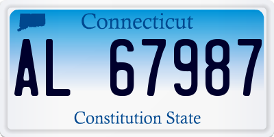 CT license plate AL67987