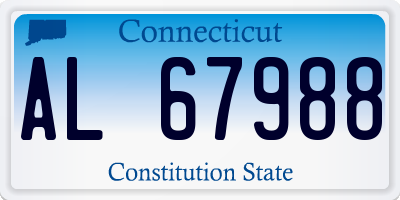CT license plate AL67988