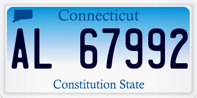 CT license plate AL67992