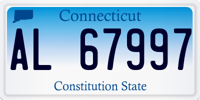 CT license plate AL67997