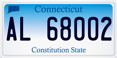 CT license plate AL68002