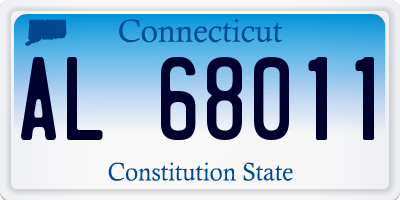 CT license plate AL68011