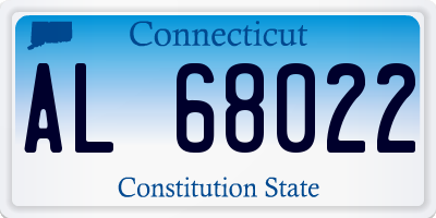 CT license plate AL68022