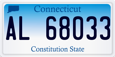 CT license plate AL68033