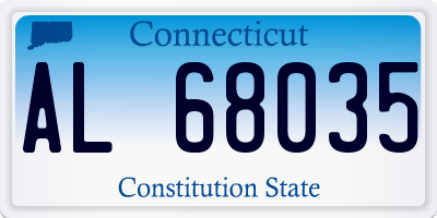 CT license plate AL68035