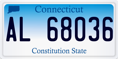 CT license plate AL68036