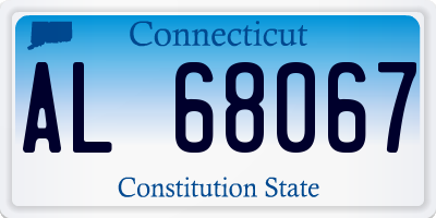 CT license plate AL68067