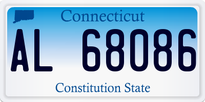 CT license plate AL68086