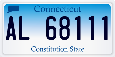 CT license plate AL68111