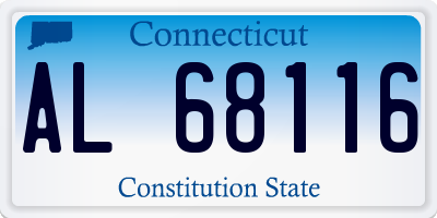 CT license plate AL68116