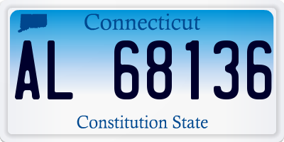 CT license plate AL68136