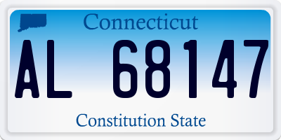 CT license plate AL68147
