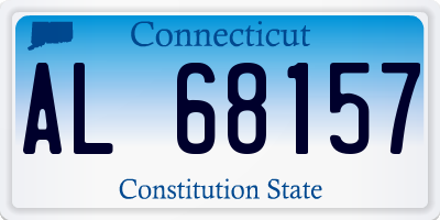 CT license plate AL68157