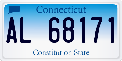CT license plate AL68171