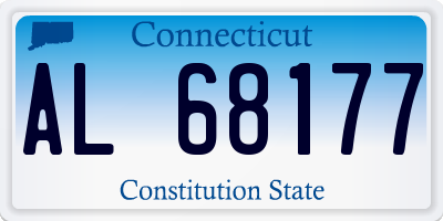 CT license plate AL68177