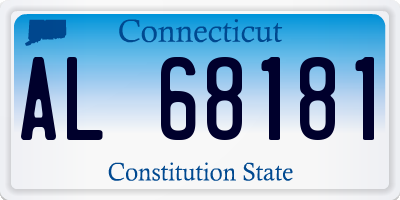 CT license plate AL68181