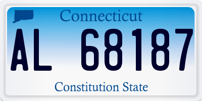 CT license plate AL68187