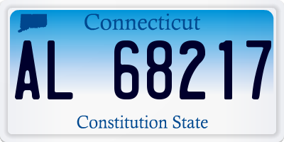 CT license plate AL68217
