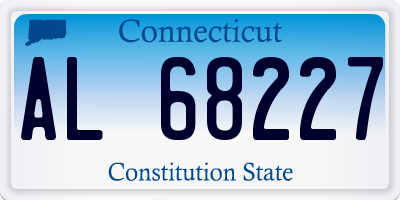 CT license plate AL68227