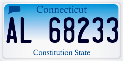 CT license plate AL68233