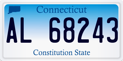 CT license plate AL68243