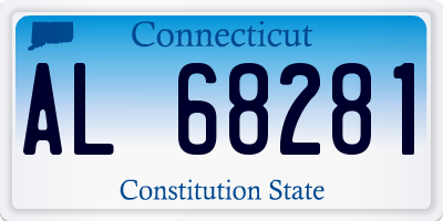 CT license plate AL68281