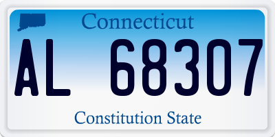 CT license plate AL68307