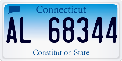 CT license plate AL68344