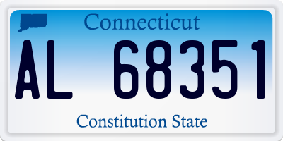 CT license plate AL68351