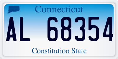 CT license plate AL68354