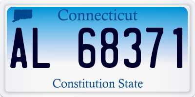 CT license plate AL68371
