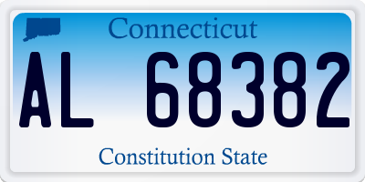CT license plate AL68382