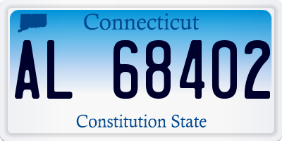 CT license plate AL68402