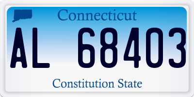 CT license plate AL68403