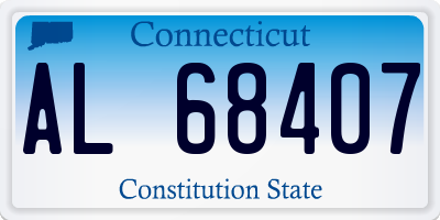 CT license plate AL68407