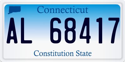 CT license plate AL68417