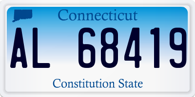CT license plate AL68419
