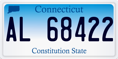 CT license plate AL68422