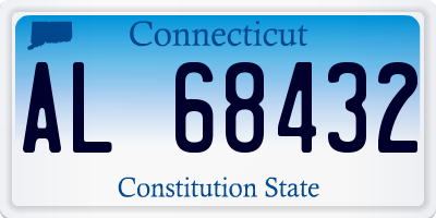 CT license plate AL68432