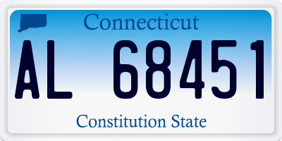 CT license plate AL68451