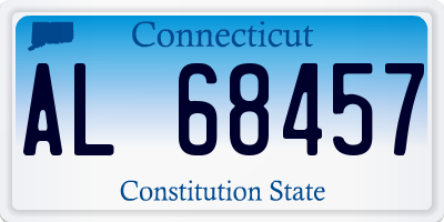 CT license plate AL68457