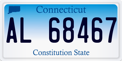 CT license plate AL68467