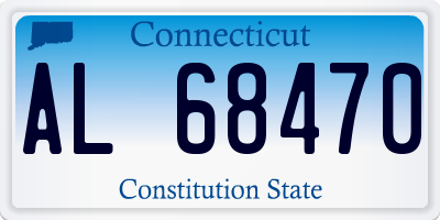 CT license plate AL68470